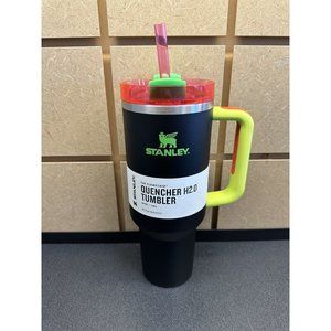 Black Neon Yellow Pink Green Stanley 40 Ounce Quencher H2.0 Tumbler Cup New!